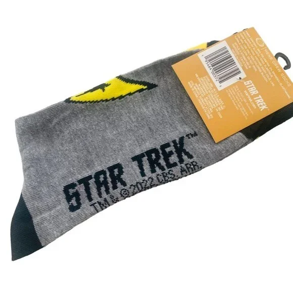 NEW 2 Star Trek The Original Series Crew Socks Captain Kirk and Spock - Picture 7 of 9